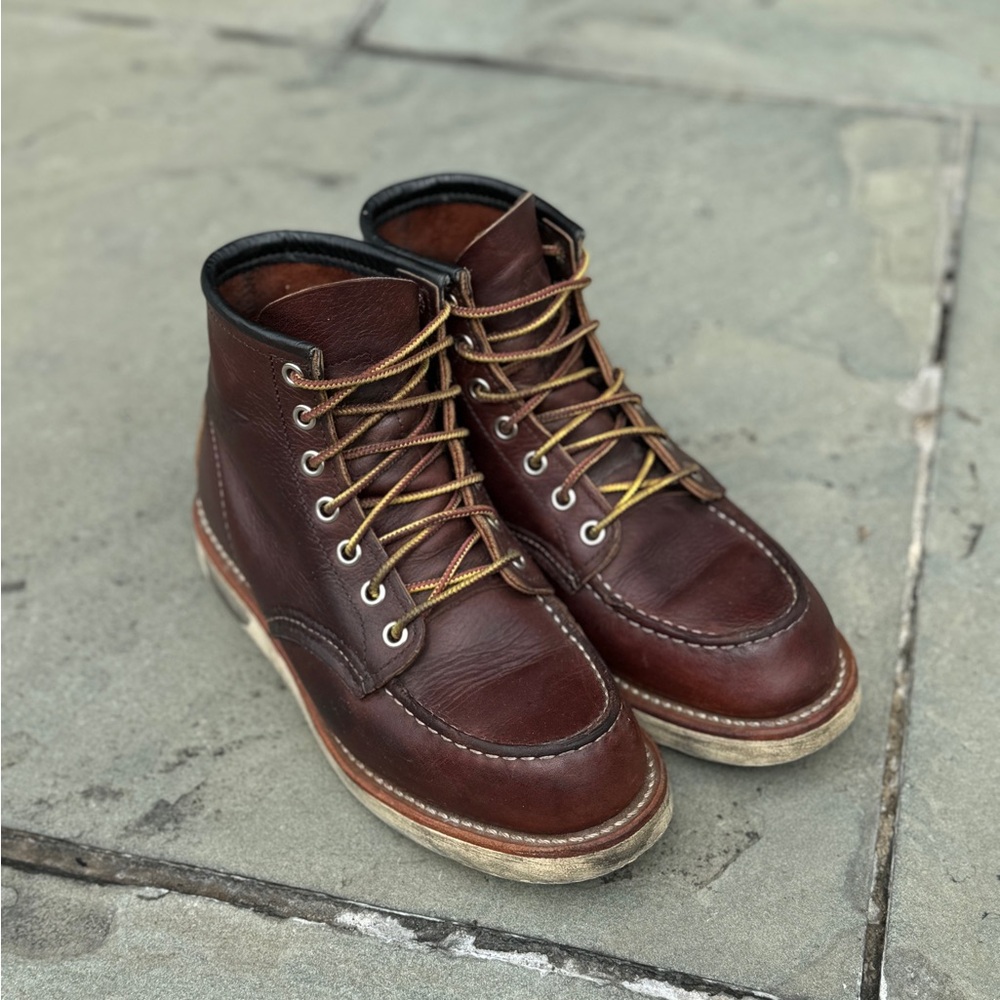 Red Wing Shoes Moc-Toe Boots, size 4.5 Men’s (6.5 Women’s), Briar Leather